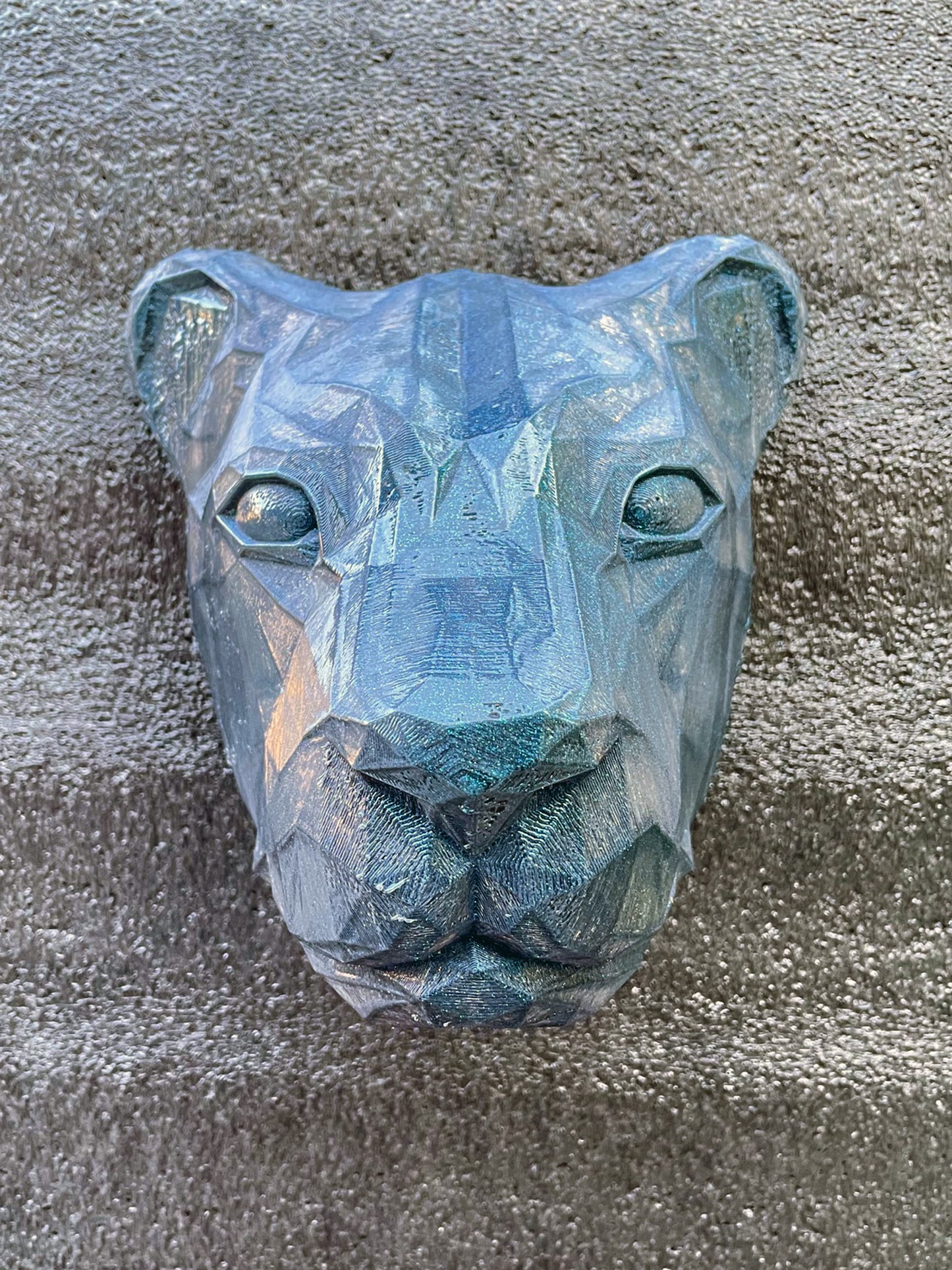 Lion Head Lamp - 3D Print - Illuminate the wall with the mane pattern.