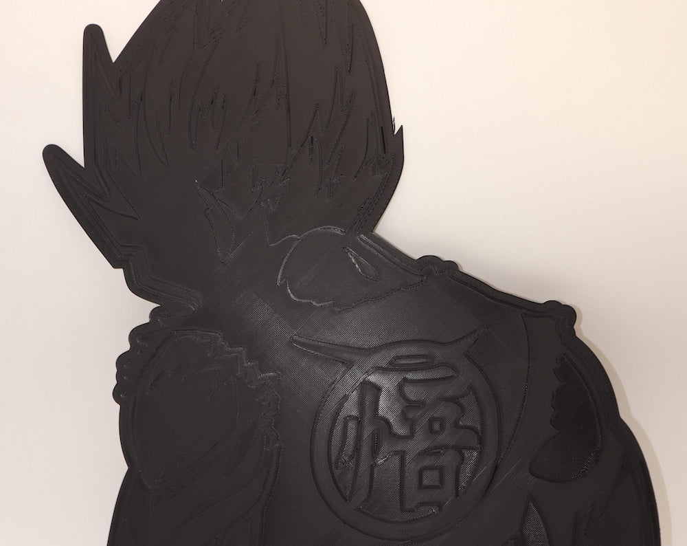 Dragon Ball Z's Goku - View of Back - Art Wall Decor - Custom Colors Available