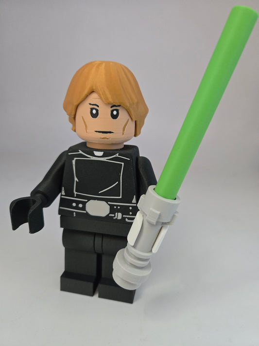 Custom 3D printed Brick Lego Luke Skywalker