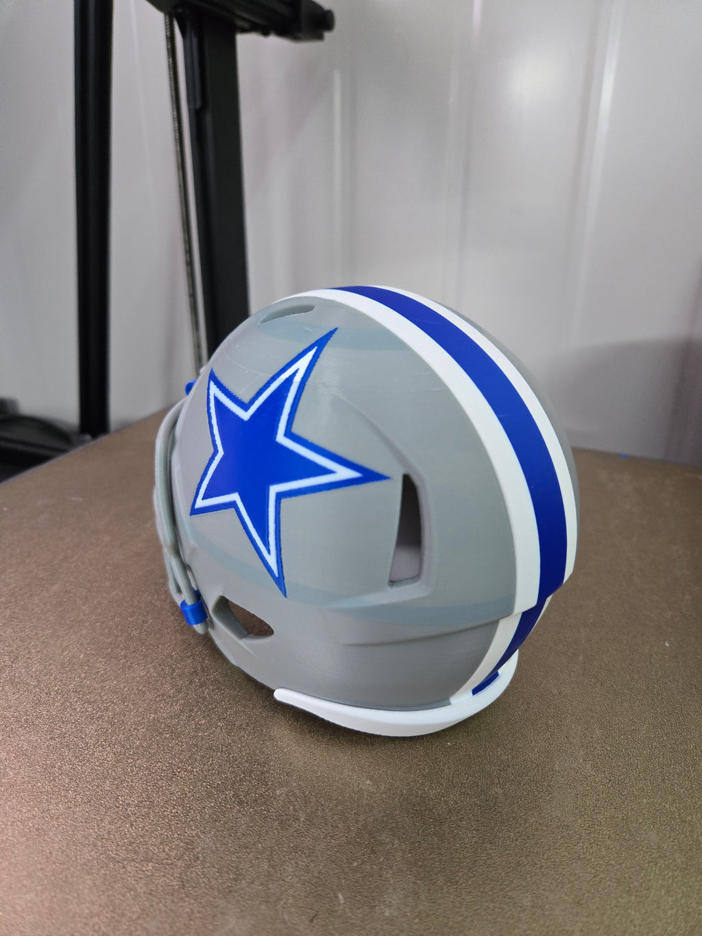 3D printed art NFL Helmets outside
