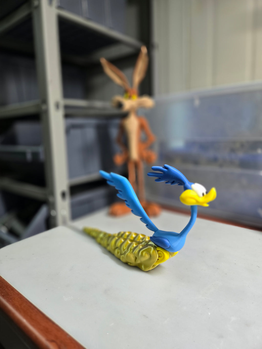 Custom 3D printed Roadrunner art from Looney Tunes