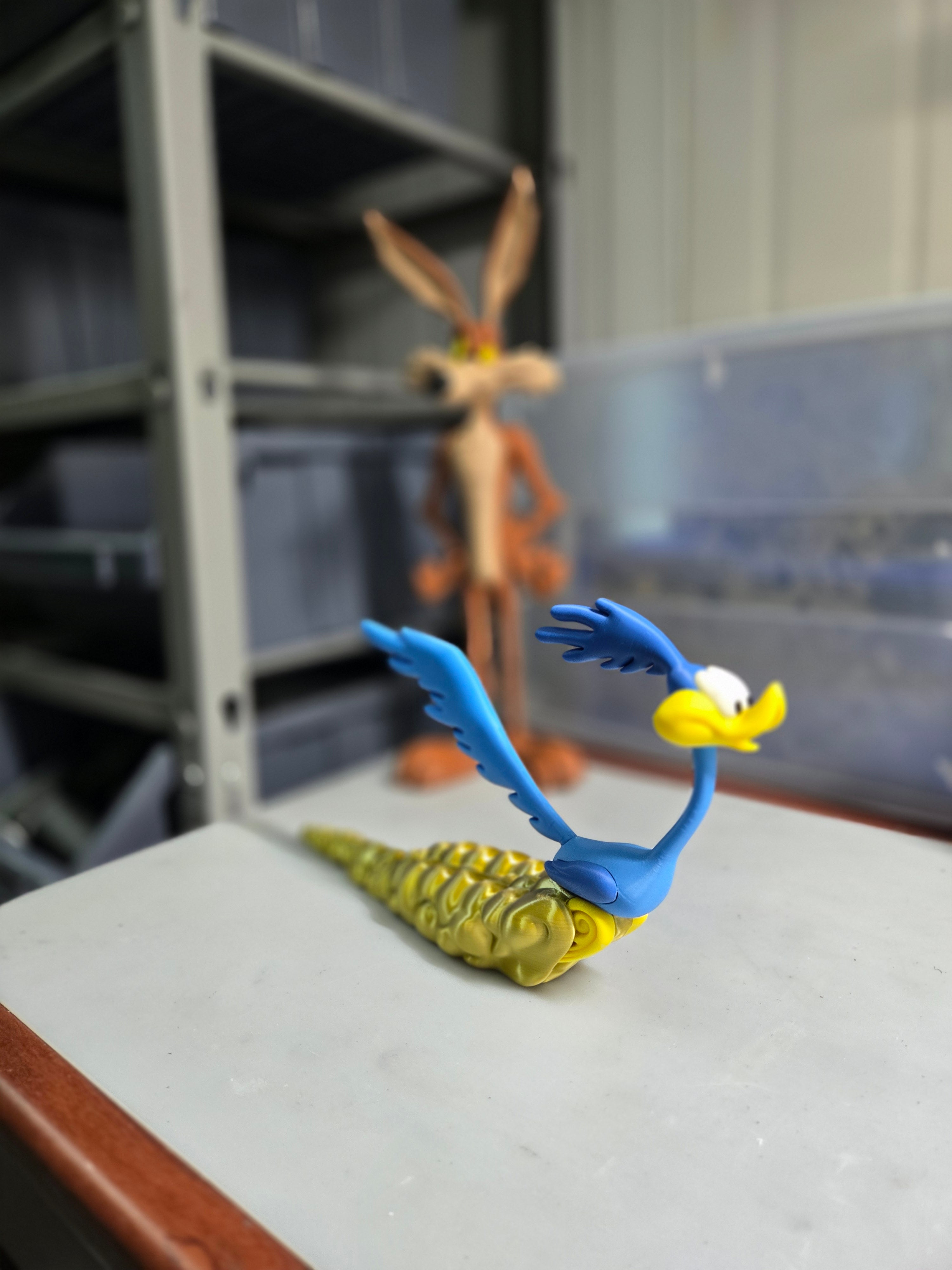 Custom 3D printed Roadrunner art from Looney Tunes