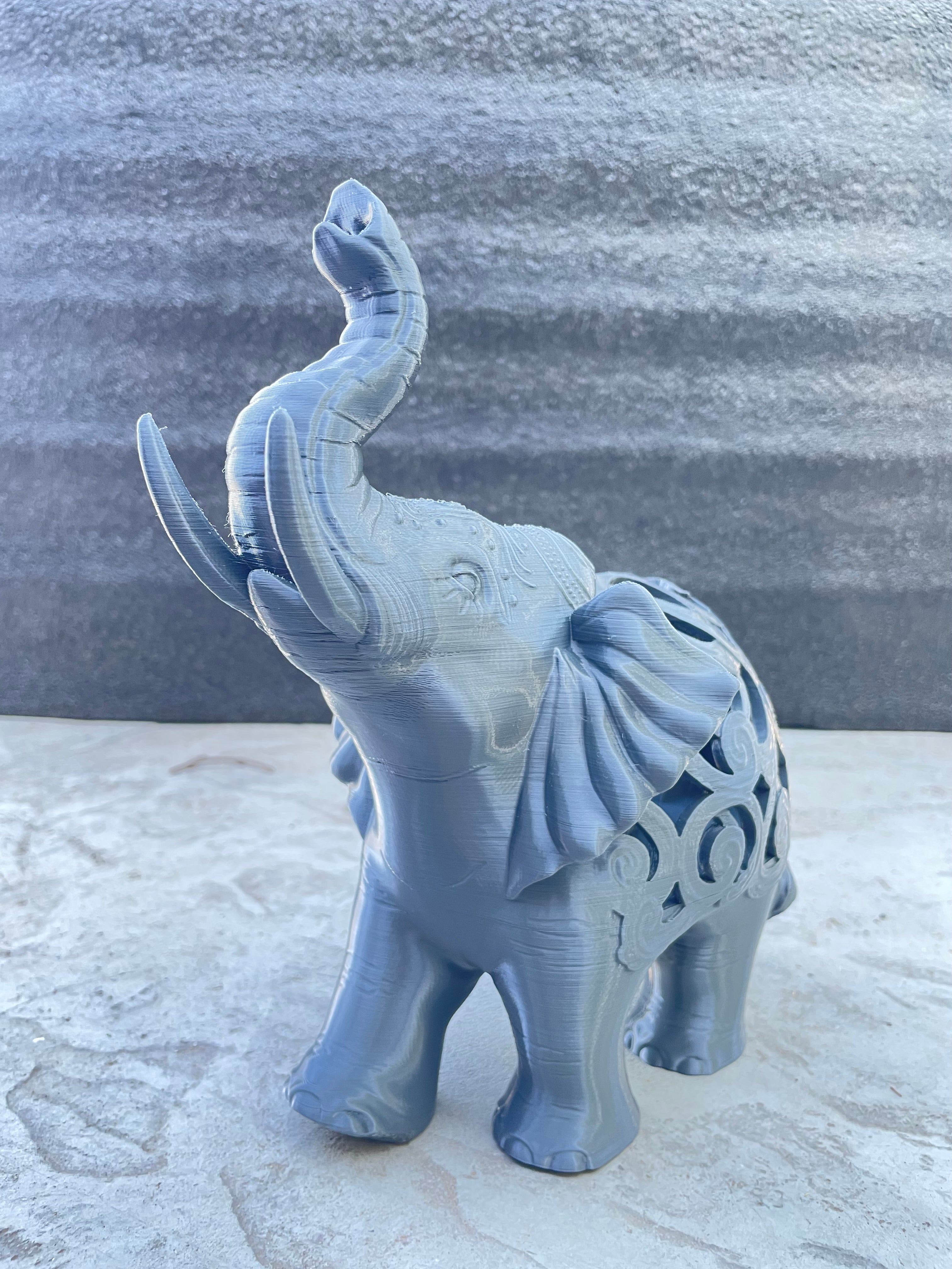 Lucky Infinity Elephant Ornate Decor - Custom Colors Available - Glow in the Dark Available
