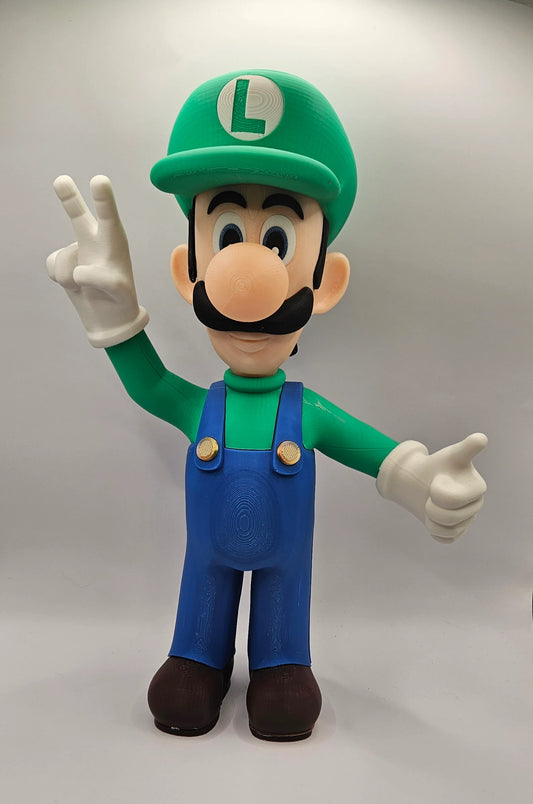Custom 3D printed Luigi 24 inches tall